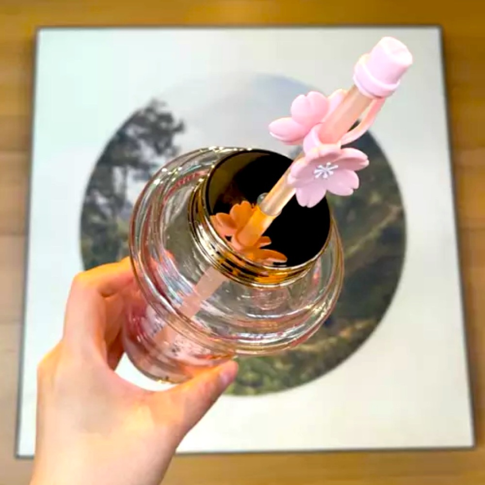 🌸NEW🌸Starbucks China Pink Sakura🌸Flower Tumbler cup 💕w/cherry blossom topper - Picture 15 of 15